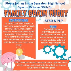 Flyer advertising Family Brain Night